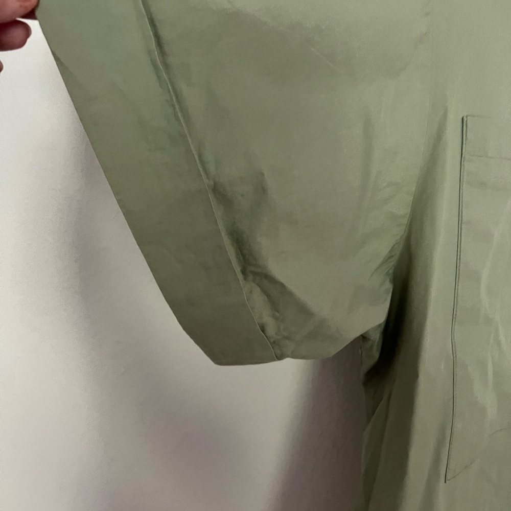 Zara olive green short button blouse - Picture 6 of 7